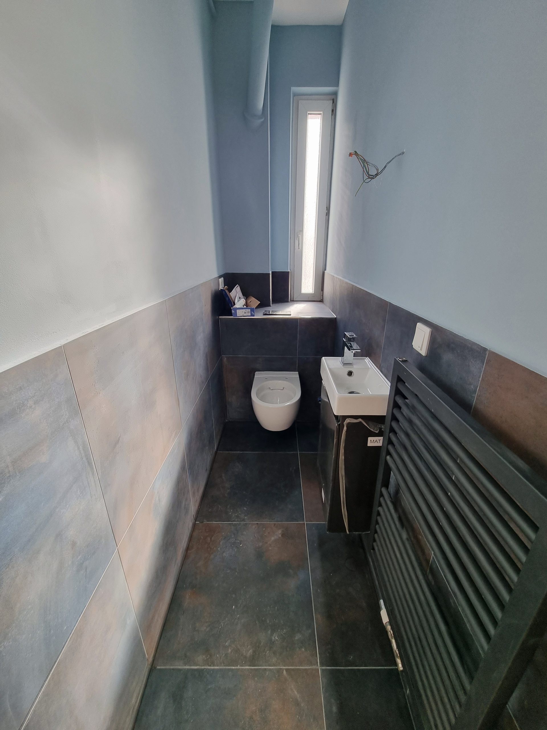 Gäste-WC Detail der Badsanierung in Nürnberg Maxfeld, 2022